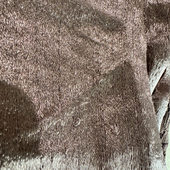 New By Anthropologie Satin Lace Midi Pajama Dress Brown - Picture 13 of 16